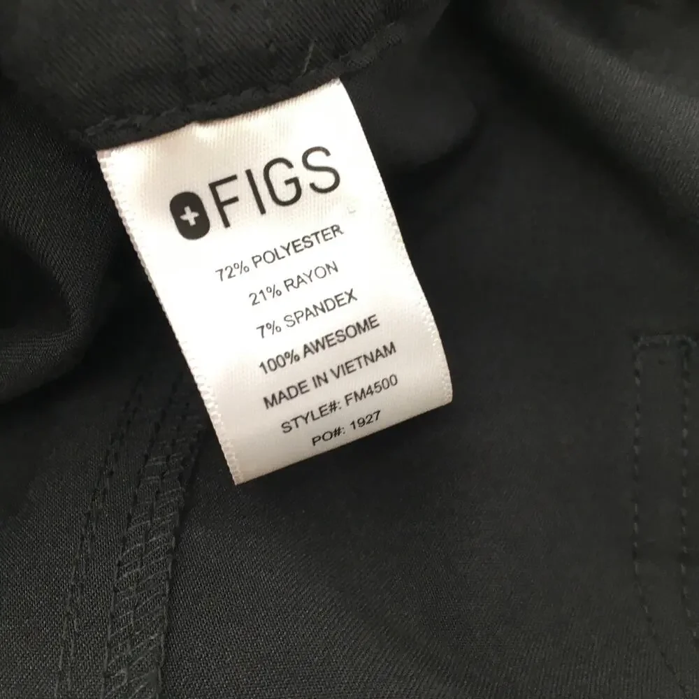 FIGS Mens Pisco Basic Scrub Pants Black Extra Large XL Nursing Medical Workwear